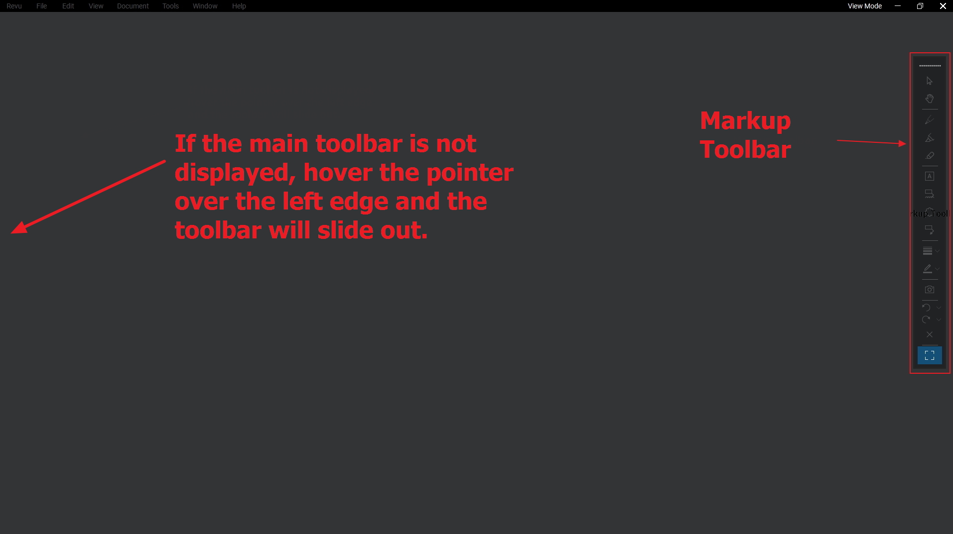 Revue Main Screen